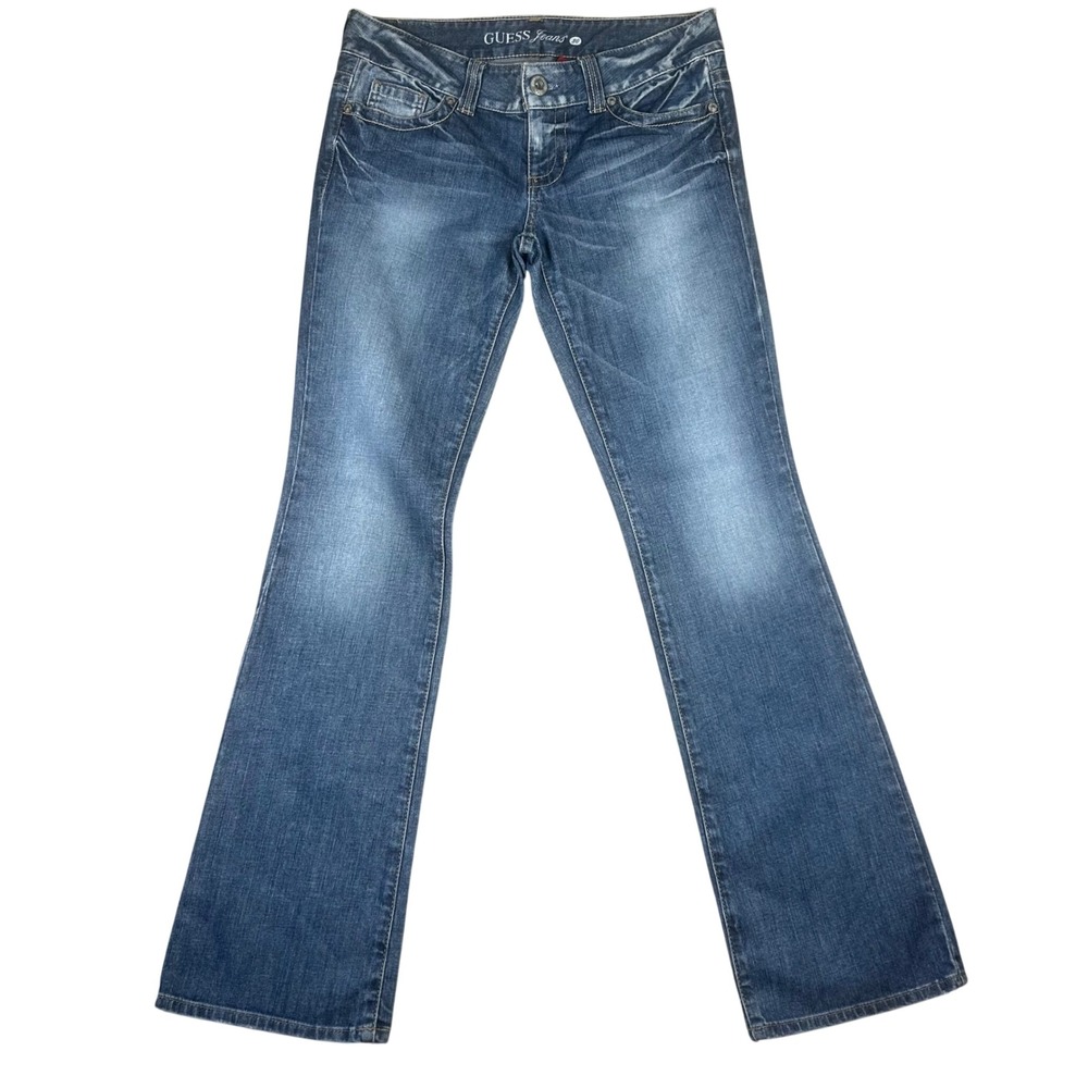 Guess Jeans Daredevil Bootcut Womens 30 Medium‎ Wash Low Rise Denim W83187D32A1
